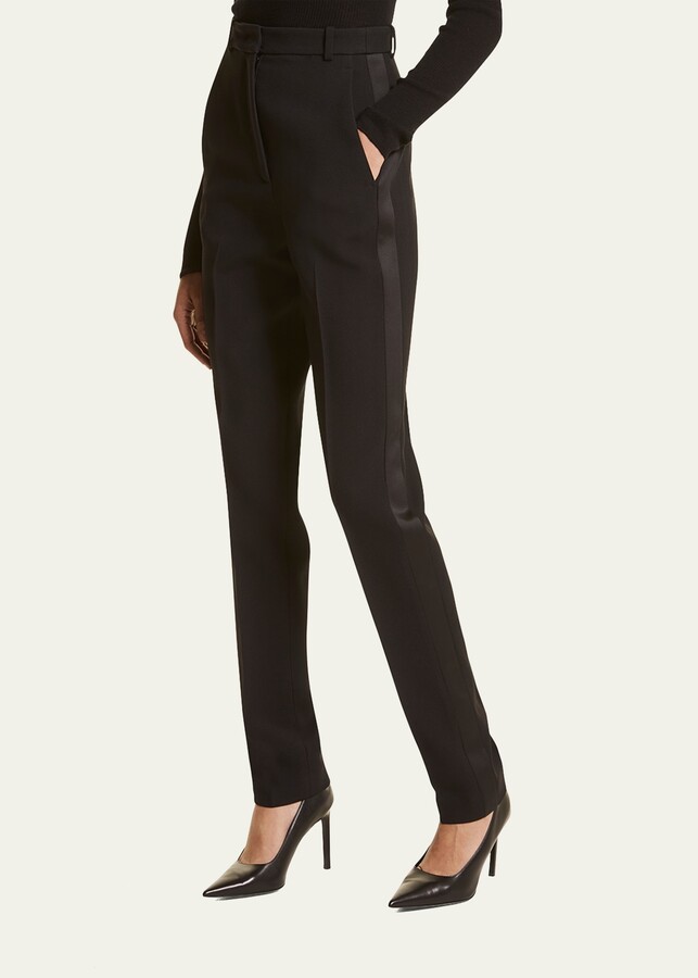 Michael Kors Collection Samantha High-Waist Tuxedo Trousers - ShopStyle ...