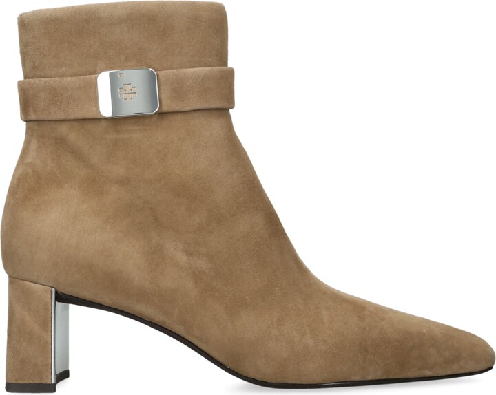 Tory Burch Suede Georgia Heeled Ankle Boots 55