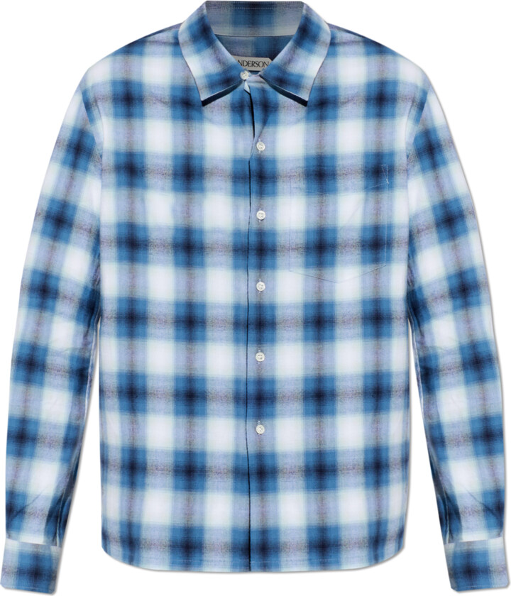 J.W.Anderson Shirt With A Check Pattern  - Blue