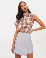 Thumbnail for your product : Topshop Asymmetric Wrap Mini Skirt
