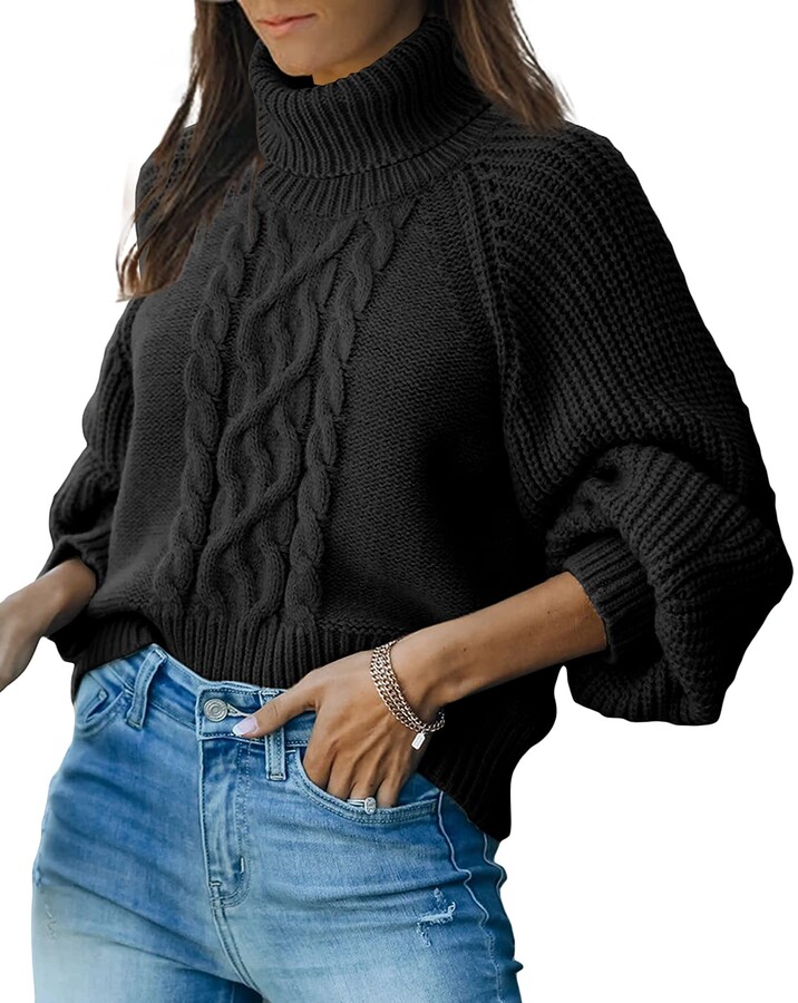 loose turtleneck top
