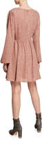 Thumbnail for your product : BCBGeneration Metallic Stars Balloon-Sleeve A-Line Dress