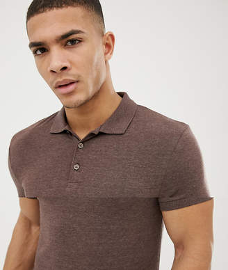 ASOS Design Muscle Fit Jersey Polo In Brown