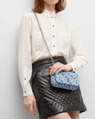 Burberry Lola TB Monogram Sequins Yarm Shoulder Bag - ShopStyle