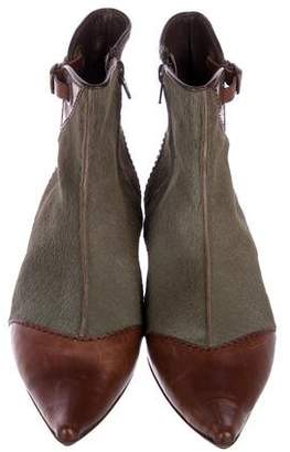 Henry Beguelin Ponyhair Ankle Boots