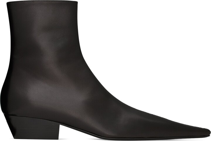 Saint Laurent Leather Jill Ankle Boots 30