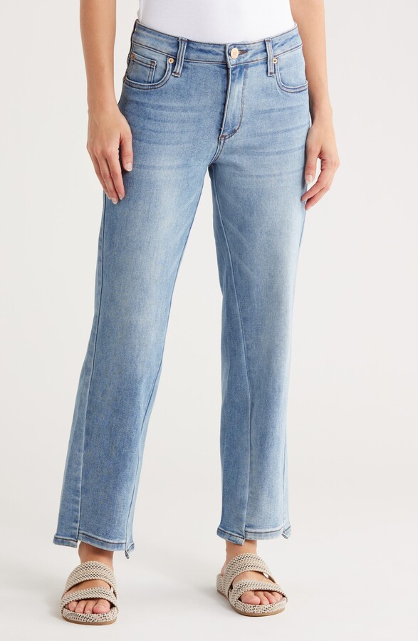 STS Blue Faye Raw Step Hem Ankle Wide Leg Jeans