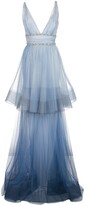 Thumbnail for your product : Marchesa Notte Ombré Tiered Gown