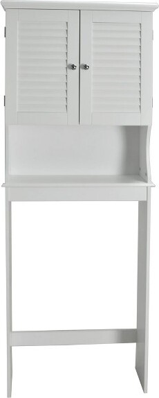 Redmon RedmonLouveredOver-The-ToiletSpaceSaverCabinet,AdjustableShelf,White
