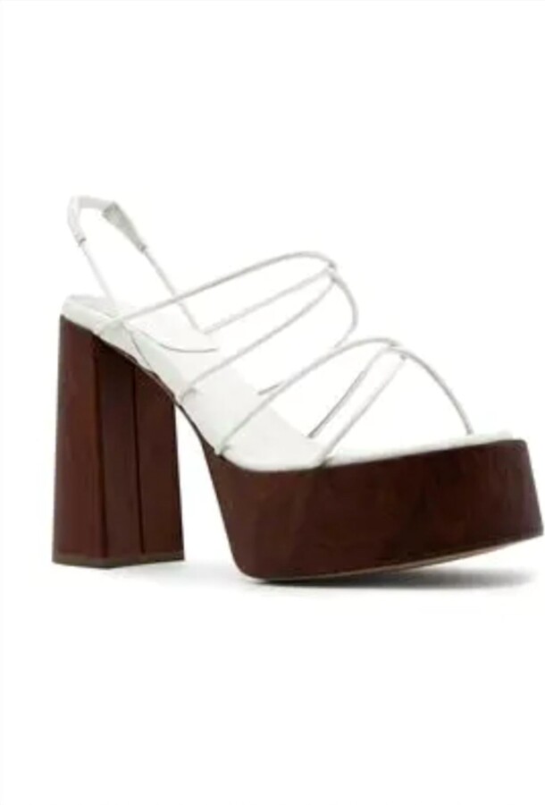GIA X RHW Women's Rosie Radica Platform Sandal In Ivory