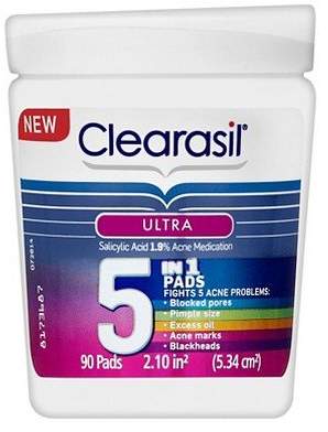 Clearasil Stubborn Acne Control 5in1 Daily Facial Cleansing Pads