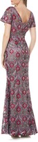 Thumbnail for your product : JS Collections Embroidered Overlay Illusion Lace Gown