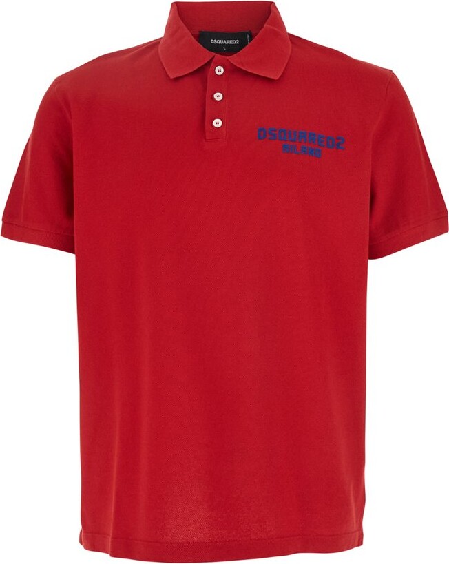 Dsquared2 Logo Detailed Short-Sleeved Polo Shirt