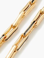Thumbnail for your product : LAUREN RUBINSKI Enamel & 14kt Gold Link-chain Necklace - Black
