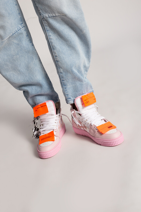 3.0 off court leather white pink