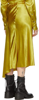 Ann Demeulemeester Yellow Asymmetric Magya Skirt