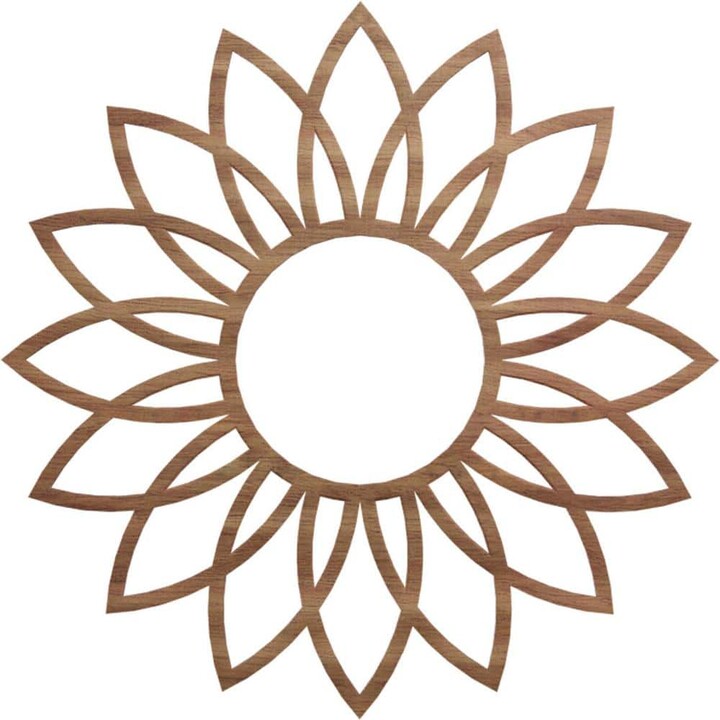 Ekena Millwork 0.25 in. x 24 in. x 24 in. Wood (Walnut) Medallion Moulding