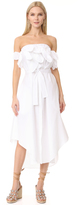 Thumbnail for your product : MSGM Strapless Poplin Ruffle Dress