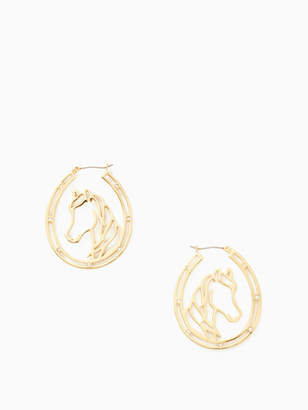 Kate Spade wild ones horse wire hoops