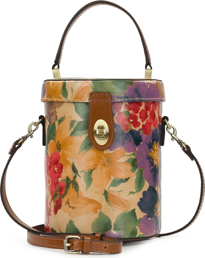Patricia Nash Candela French Hydrangeas Printed Top Handle Crossbody Bag