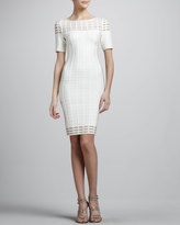 Thumbnail for your product : Herve Leger Cutout Half-Sleeve Bandage Dress