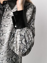 Thumbnail for your product : Karl Lagerfeld Paris Snakeskin Print Silk Blouse