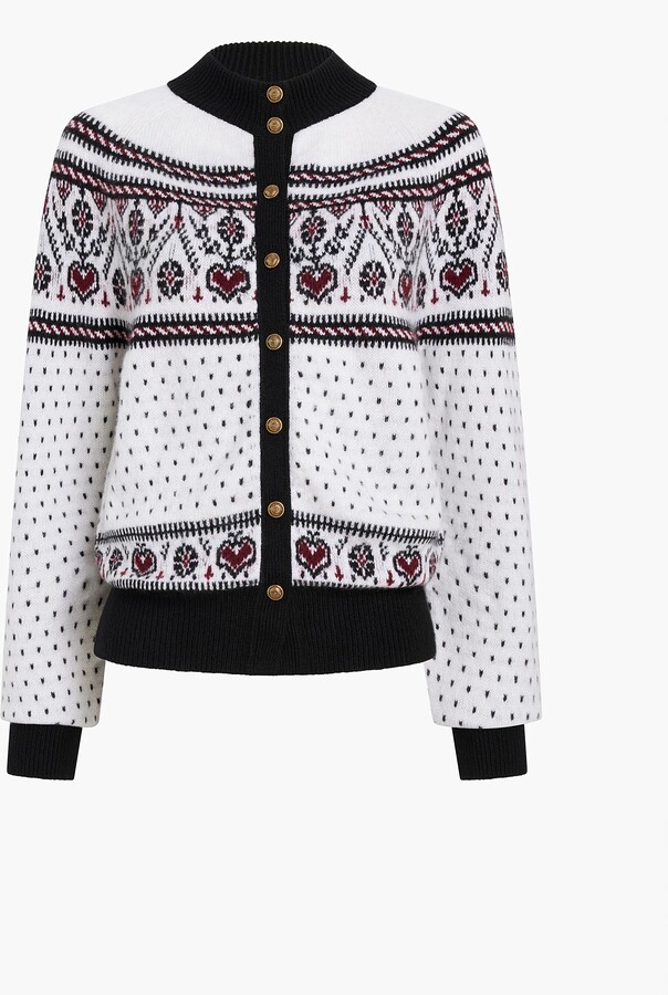 Marc Cardigan in Ivory and Red Multi