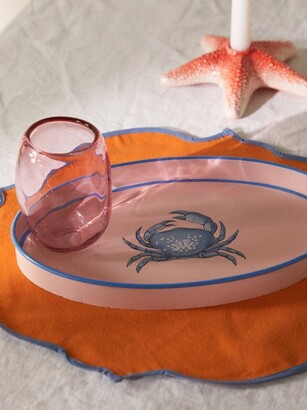 LES OTTOMANS Crab Hand-painted Iron Tray