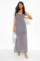 Thumbnail for your product : boohoo Plunge Back Strappy Ditsy Floral Maxi Dress