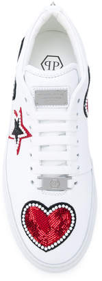 Philipp Plein patch and stud sneakers