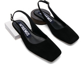 Thumbnail for your product : Jacquemus Suede Slingback Flats