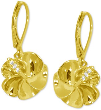 Kona Bay Flower Drop Earrings in Gold-Plate