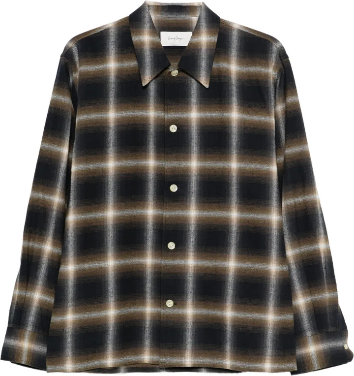 Second/Layer Logan buttoned check shirt
