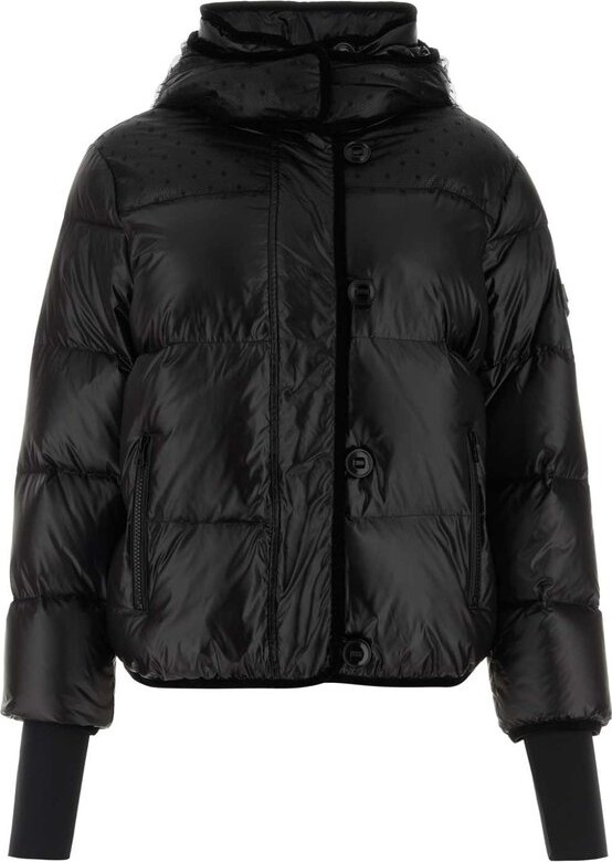 RED Valentino High Neck Hooded Jacket - ShopStyle Down & Puffer Coats