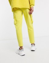 Thumbnail for your product : ASOS Dark Future Tall co-ord slim joggers with side pockets and logo print