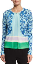 Thumbnail for your product : Escada Acanthus Place Print Cardigan, Off White Multi