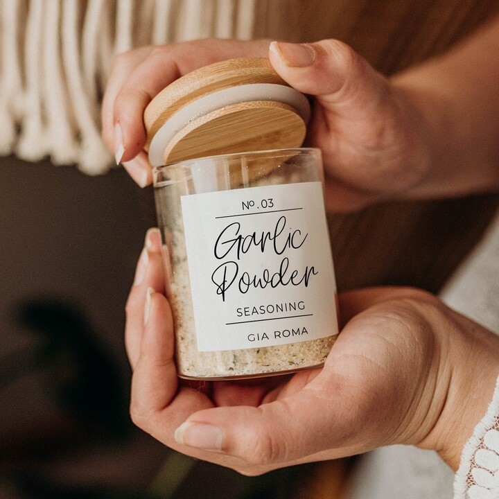 Spice Label Sets & Jars, Modern Pantry Organization, Jar Labels Black White, Cupboard & Rack Remodel Ideas