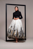 Thumbnail for your product : Isabel Sanchis Long Sleeve Belted Waist Evening Gown