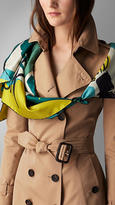 Thumbnail for your product : Burberry Canvas And Colour Print Silk Square -medium