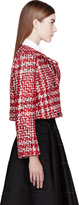Thumbnail for your product : Thom Browne Red & White Cropped Pintuck Jacket