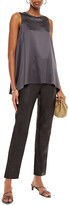 Thumbnail for your product : Brunello Cucinelli Bead-embellished Silk-blend Satin Top