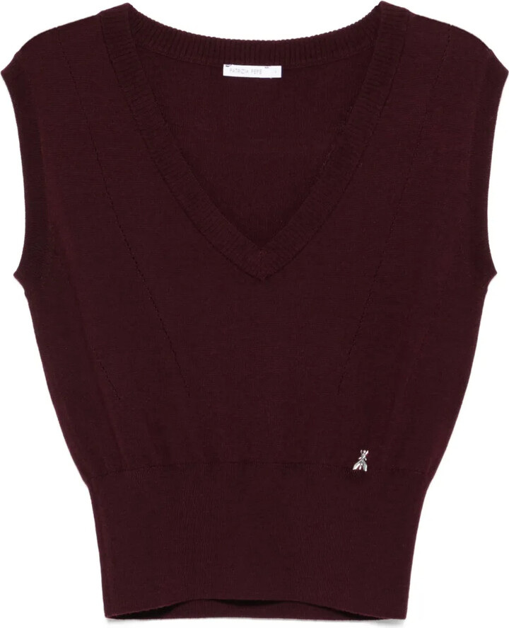 Patrizia Pepe V-neck wool vest