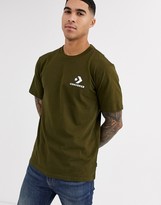 Thumbnail for your product : Converse star chevron logo crew neck t-shirt in khaki