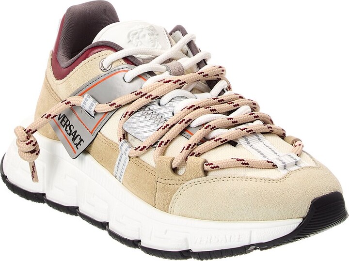 Versace Suede & Mesh Sneaker