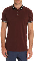 Thumbnail for your product : Marc by Marc Jacobs Stripe Logo Burgundy Polo Shirt
