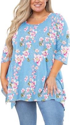 AusLook Plus Size Tops for Women Summer Tunic Short Sleeve Swing Tee  Crewneck Clothes Flowy Shirt for Leggings M-4X : : Clothing, Shoes  