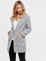 Thumbnail for your product : M&Co Dogtooth textured coat