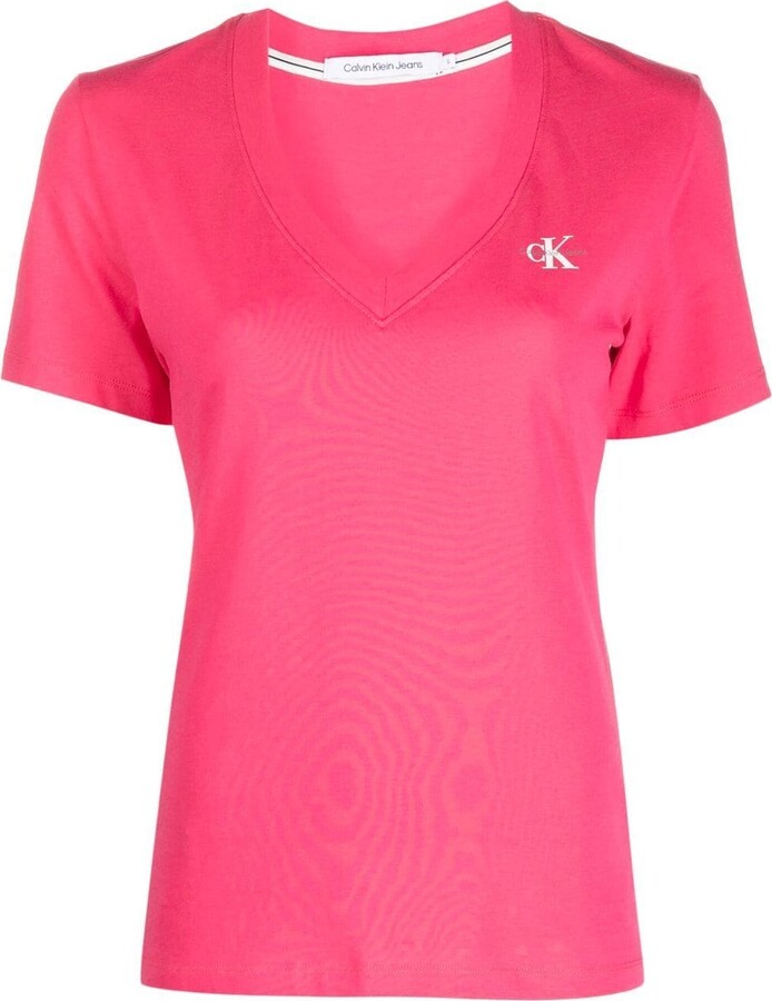 Calvin Klein Women's Pink T-shirts | ShopStyle