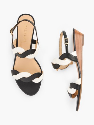 Talbots Capri Twist Mini Wedge Sandals - Nappa Leather