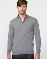 Thumbnail for your product : Le Château Cotton Blend Half-Zip Sweater